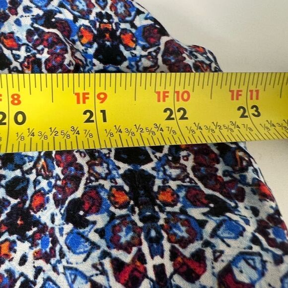 New Look Bohemian Floral Print  Top Tunic Shirt Sleeveless Size L Tie Front Blue - Picture 7 of 10